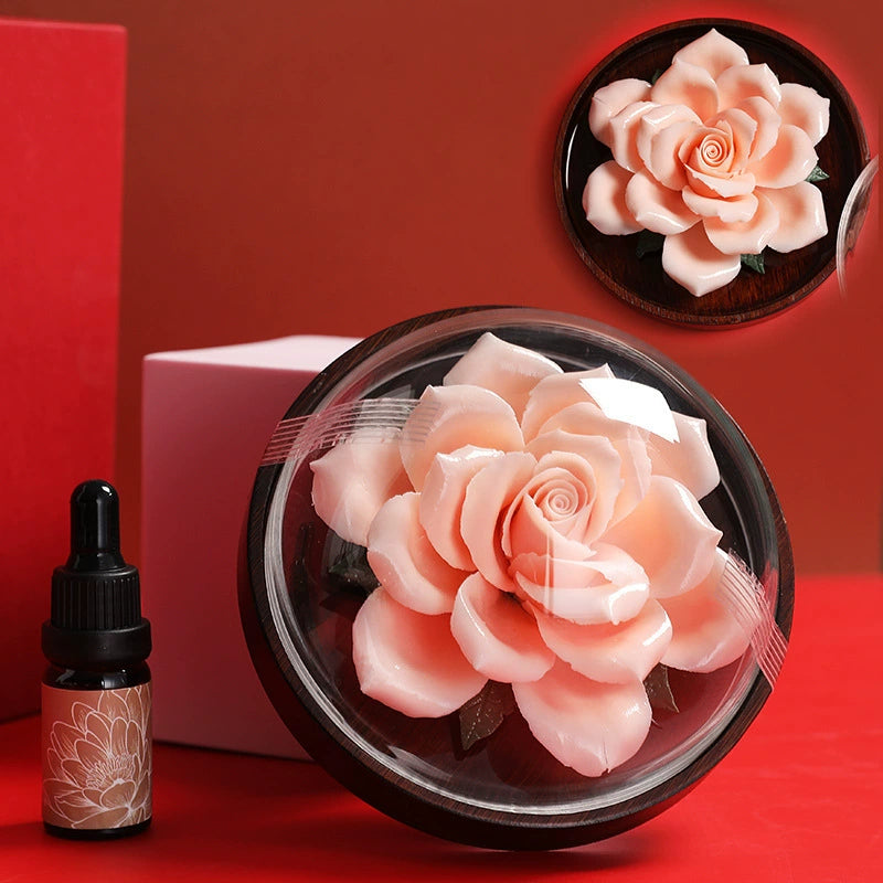 Customizable Handcrafted Ceramic Peony Diffuser Gift Set Home Decor & Aromatherapy