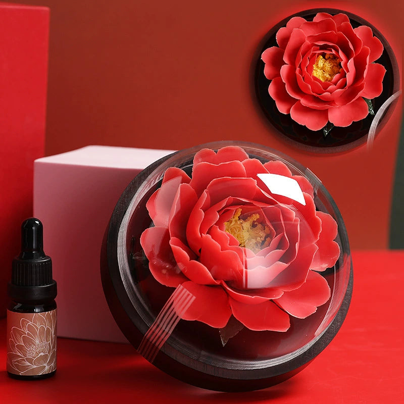 Customizable Handcrafted Ceramic Peony Diffuser Gift Set Home Decor & Aromatherapy