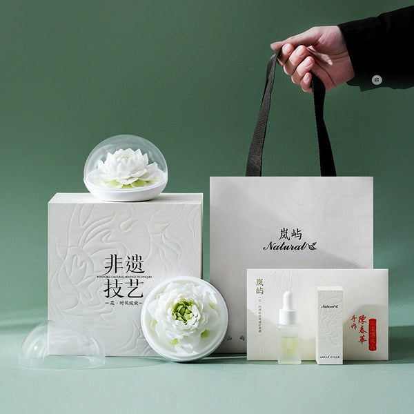 Qinglian Ceramic Flower Diffuser - Relaxing Aromatherapy - Intangible Cultural Heritage