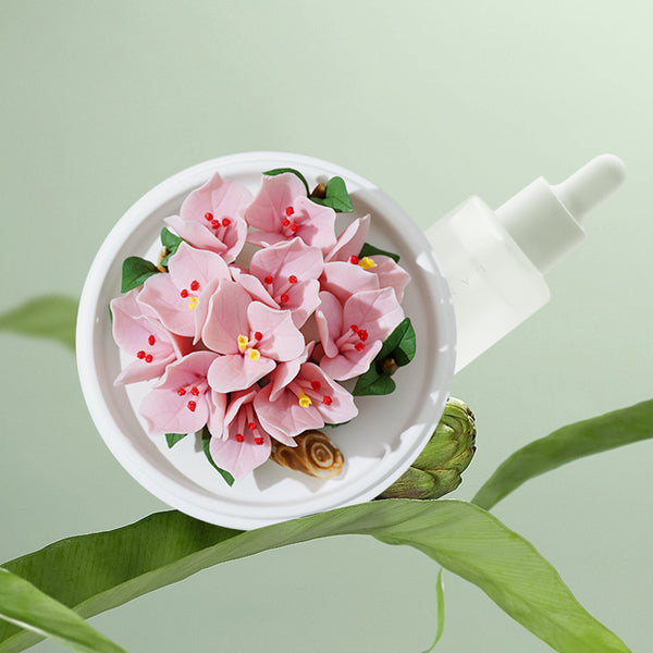 Bougainvillea Ceramic Manual Flowers Fireless Aromatherapy Ornaments Intangible Cultural Heritage With Gift Box