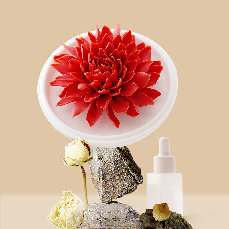 Dahlia Ceramic Manual Flower Diffuser Fireless Aromatherapy Ornament With Gift Box