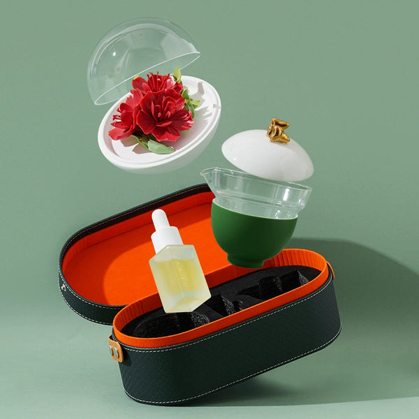 Porcelain Flower Diffuser - Elegant Aromatherapy - Intangible Cultural Heritage - Manual