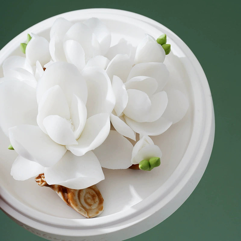 Magnolia Elegant Ceramic Art Meets Aromatherapy Science – 100% Natural, Long-Lasting Fragrance