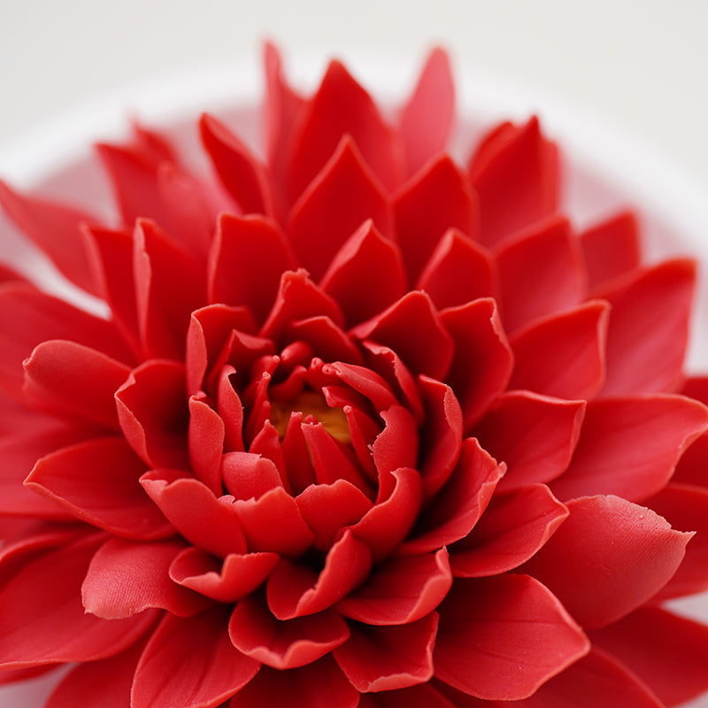 Dahlia ceramic hand-pinched flower diffuser small can tea gift box fire-free aromatherapy ornaments