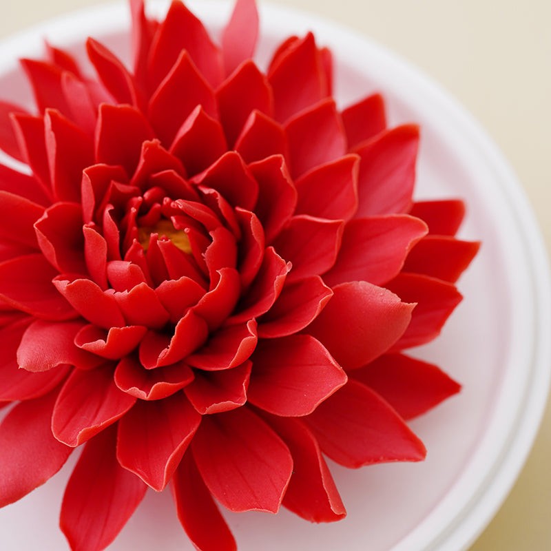 Dahlia ceramic hand-pinched flower diffuser small can tea gift box fire-free aromatherapy ornaments