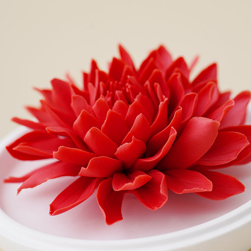 Dahlia ceramic hand-pinched flower diffuser small can tea gift box fire-free aromatherapy ornaments