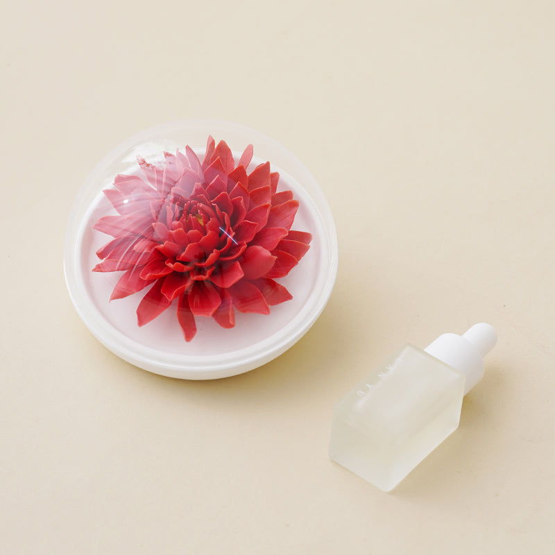 Dahlia ceramic hand-pinched flower diffuser small can tea gift box fire-free aromatherapy ornaments